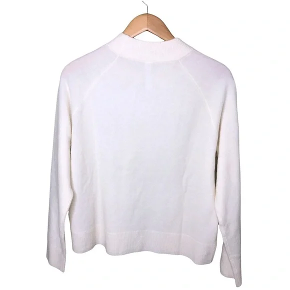 Athleta Hawthorne Crewneck Sweater Long Sleeve Cream Size XS Merino Wool 632070 - Picture 5 of 9